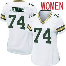 Women Green Bay Packers #74 Elgton Jenkins Nike White Game NFL Jersey